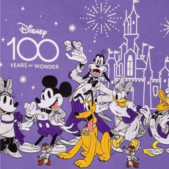 Mickey Mouse & Friends Disney100 Pullover Hoodie XXL Adults Disneyland NWT - Picture 3 of 5